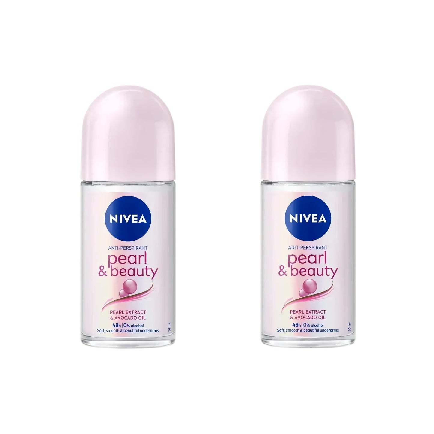 NIVEA Anti-Perspirant Deodorant Roll-On Pearl & Beauty 50ml - Long-Lasting Freshness, Smooth Skin, 48H Sweat & Odor Protection, Gentle Formula Beauty and Personal Care NIVEA