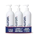Huron Shower Kit for Men and Women - Shampoo, Conditioner & Body Wash with Sea Salt + Driftwood Scent, Hydrating, Phthalate-Free, non-toxic Beauty & Personal Care Huron