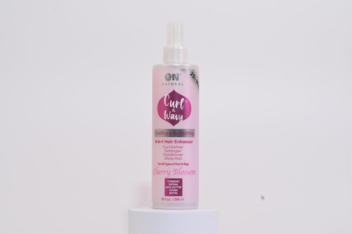 ON Natural Curl-N-Wavy 4-in-1 Hair Enhancer For All Hair Texture [Cherry Blossom]10 OZ