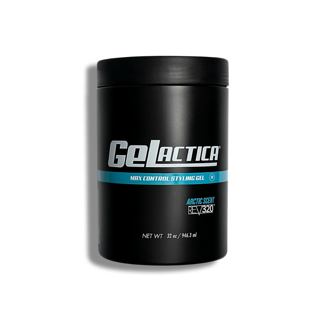 Rev320 Hair Gel for Men - Alcohol-Free, Strong Hold Styling Gel - Natural Extracts for Long-Lasting Hold and Shine, Slick Back Hair Gel Beauty & Personal Care Gelactica
