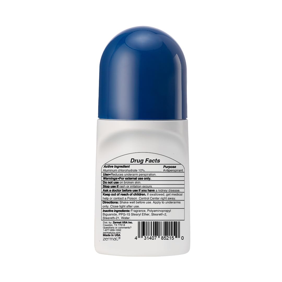 Zermat Perfect, Roll-On Deodorant, 24 h Antiperspirant, 2.5 Oz. Beauty and Personal Care Zermat