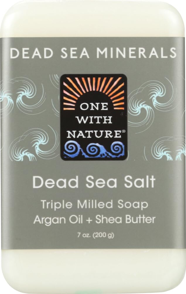 One With Nature Dead Sea Mineral Soap, Sea Salt, 7 oz - 2pc Beauty & Personal Care One With Nature