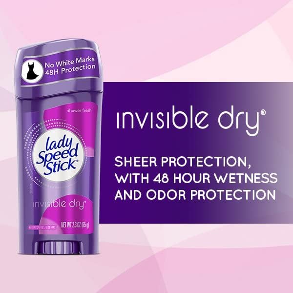 Lady Speed Stick Invisible Dry Antiperspirant Deodorant, Shower Fresh, 2.3oz Twin Pack Beauty & Personal Care Lady Speed Stick