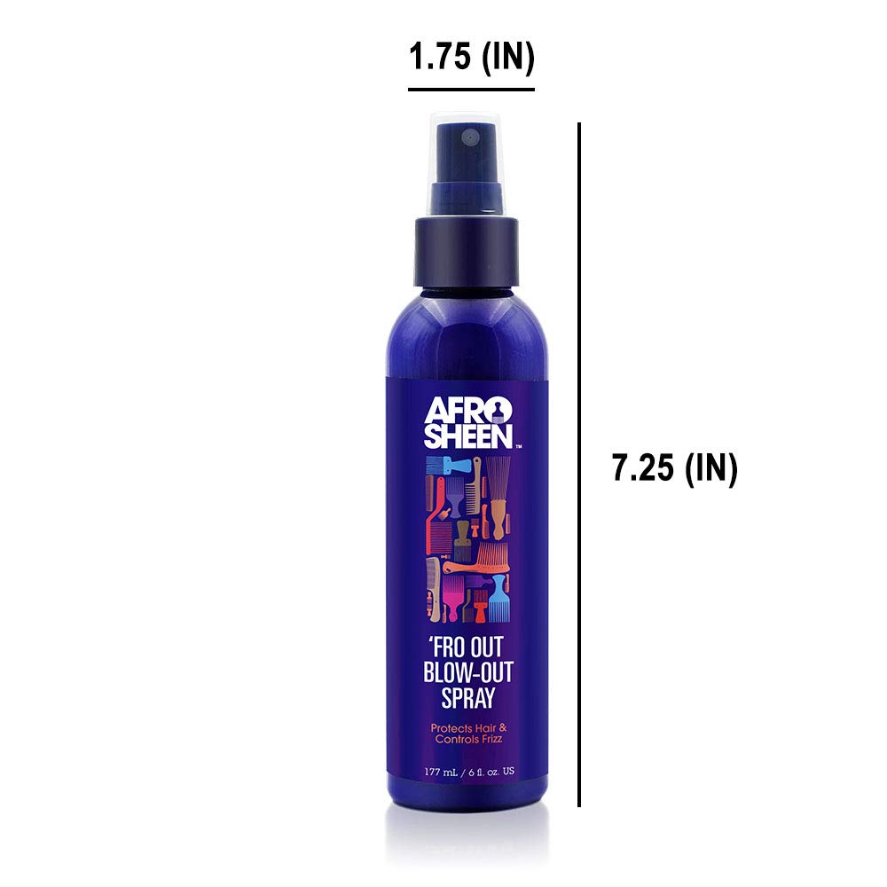 Afro Sheen 'Fro Out Blow-Out Spray. Protects Hair & Controls Fizz. 6 Oz. Beauty & Personal Care Afro Sheen