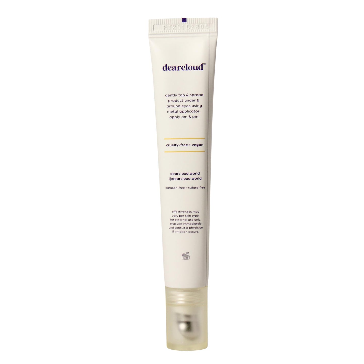 dearcloud Energy Eye Serum - Under Eye Serum for Puffiness and Bags with Vitamin C & Dipeptide-2 - Korean Skincare for Dark Circles (.68 fl oz) Beauty & Personal Care dearcloud