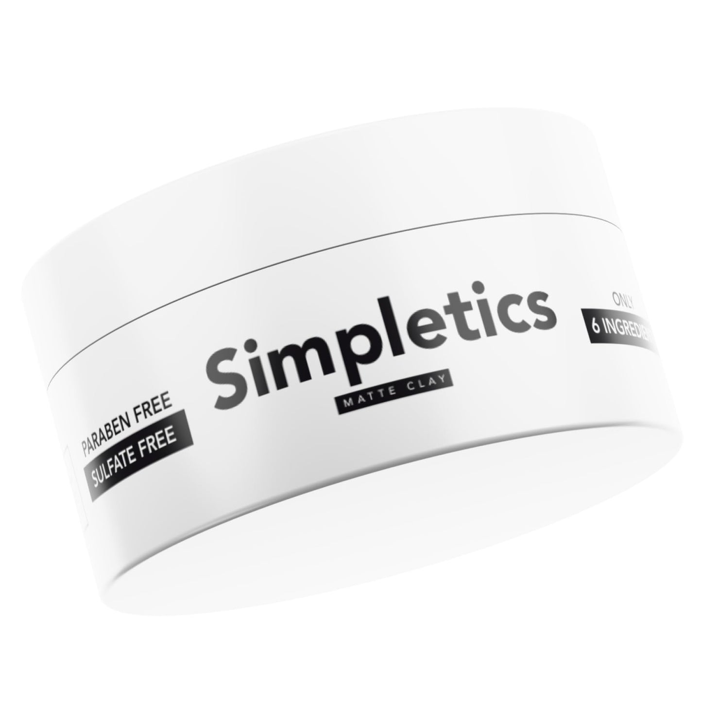 Simpletics Hair Clay for Men (Vanilla Scent) - Natural 6 Ingredient Matte Styling Clay with Beeswax & Coconut Oil - Strong Hold, Water Based Beauty & Personal Care Simpletics