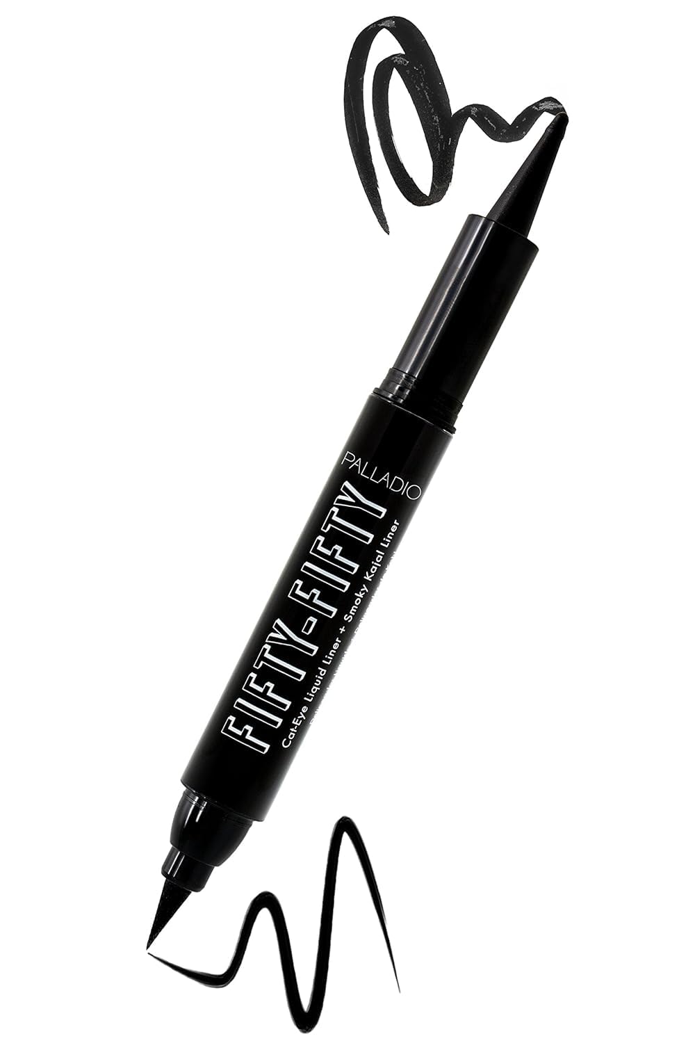 Palladio Fifty-Fifty Eye Liquid Liner, Dual Ended, Professional Eye Styling, Ultra-Soft Kajal crayon and Super Precise Fiber Tip Liner, Smoky Beauty & Personal Care Palladio