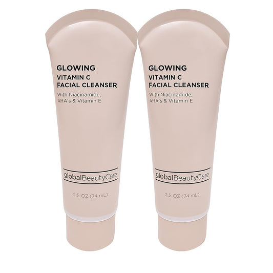 Global Beauty Care Vitamin C Facial Cleanser - Niacinamide, AHA & Vitamin E, 2-Pack (2x 2.5 fl oz) Beauty & Personal Care Global Beauty Care