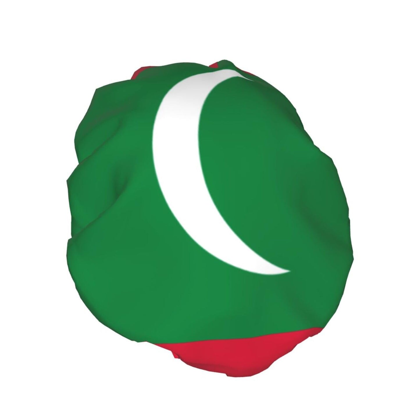 Maldives Flag Prints Shower Cap Double Layer Lined Waterproof Bathing Shower Hat Beauty and Personal Care Hayyett