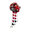 CRB Fashion Womens Japanese Kimono Flower Kanzashi Hair Ornament Tie Band Clip (Red/Black) Beauty & Personal Care CRB Fashion