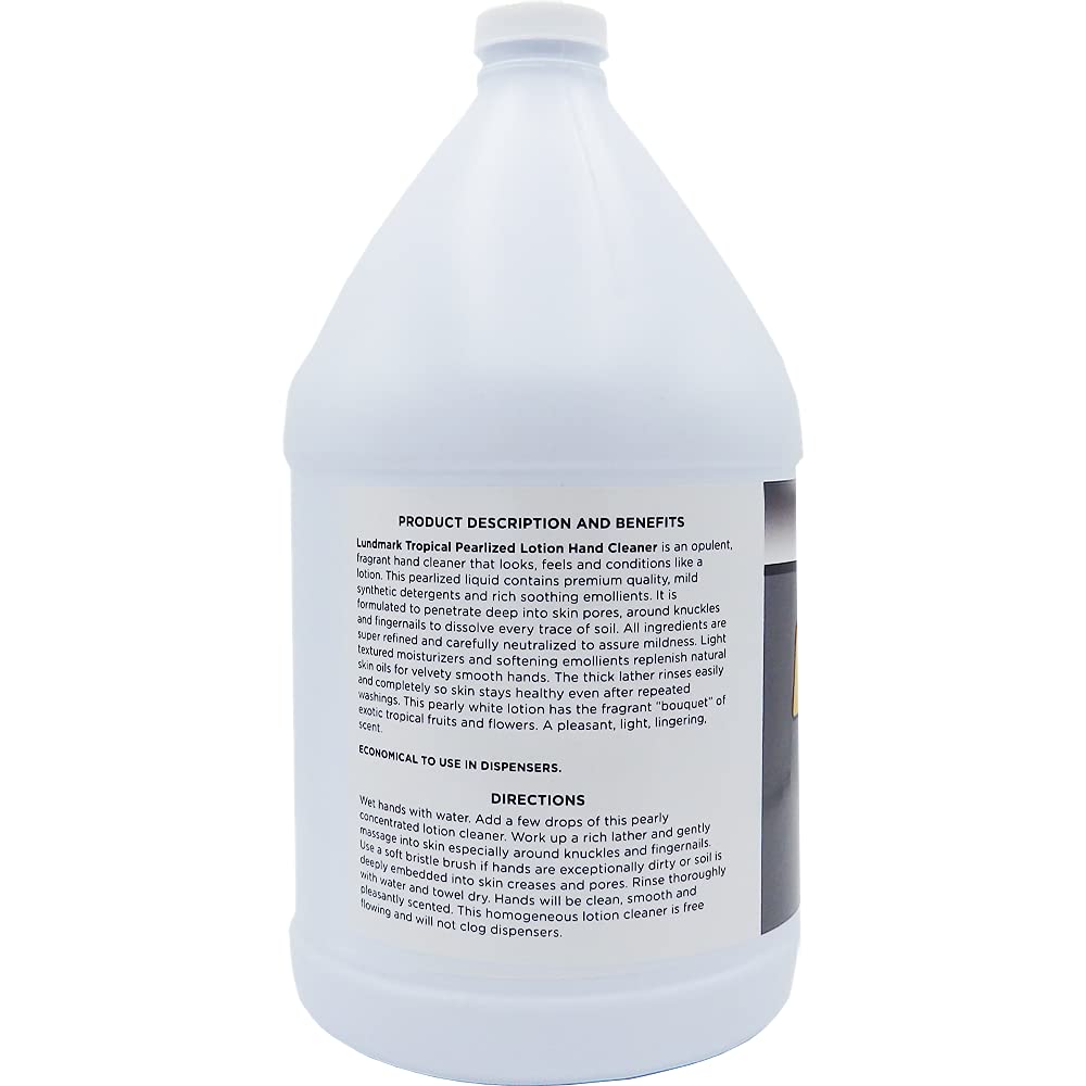 Lundmark Tropical Hand Cleaner, Pearlized Liquid Lotion Soap, 1-Gallon, 3302G01-4, Pack of 1 Beauty & Personal Care Lundmark Wax