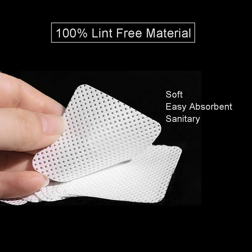 BLUERISE Lint Free Nail Wipes Nail Polish Remover Pads Soft Absorbable Eyelash Extension Glue Cleaning Wipes White 1200pcs Beauty & Personal Care BLUERISE