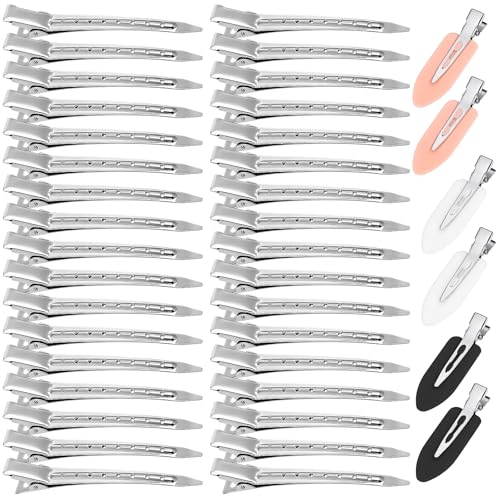 40 Pcs Hair Clips Women Styling, Alligator Metal Hair Clips, Hair Pin Curl Rollers Clips, 34 Pcs 3.5"Duckbill Sectioning Hair Clips and 6 Pcs 2.3"No Beauty and Personal Care JZko Default Title