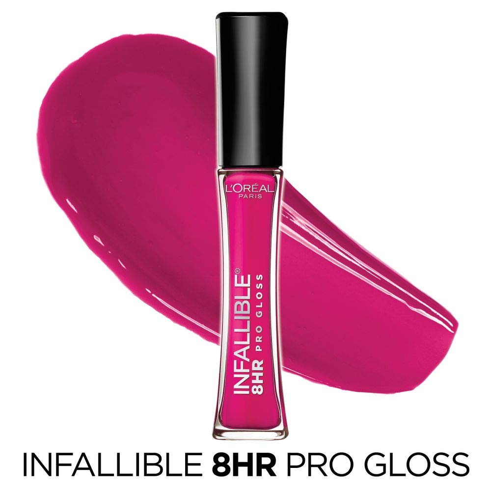 L’Oreal Paris Makeup Infallible 8 Hour Hydrating Lip Gloss, Pink Topaz, 0.21 Fl Oz Beauty & Personal Care L'Oreal Paris
