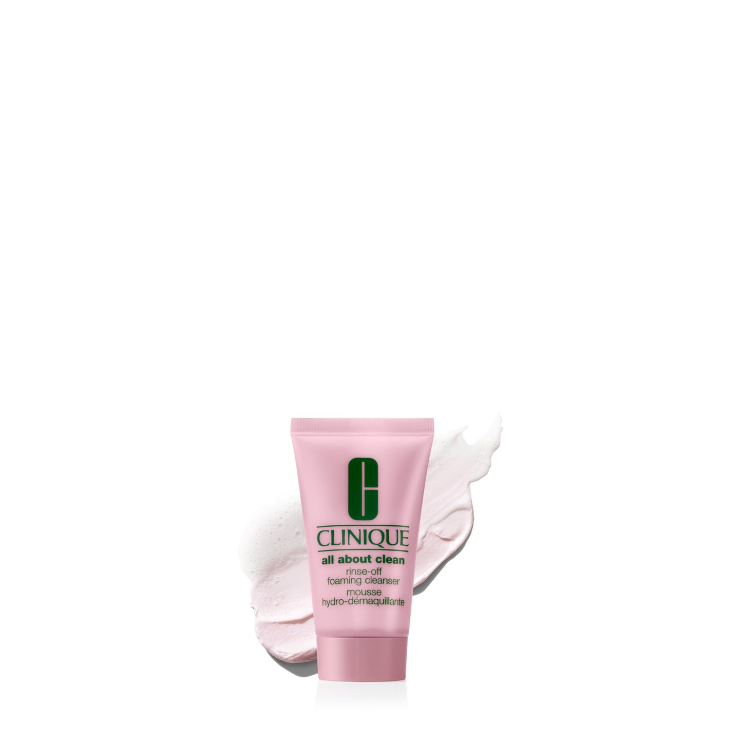 Clinique All About Clean Rinse-Off Foaming Face Wash With Hyaluronic Acid + Glycerin For Oily Skin Types | Dissolves Makeup + Sunscreen, Mini Travel Beauty and Personal Care Clinique
