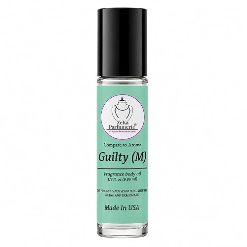 ZEKA PARFUMERIE Compare to Aroma compatible with Guilty for Men Fragrance Body oil on 1/3 oz (9.86ml) Travel size Roll-On Botlle Beauty & Personal Care ZEKA PARFUMERIE