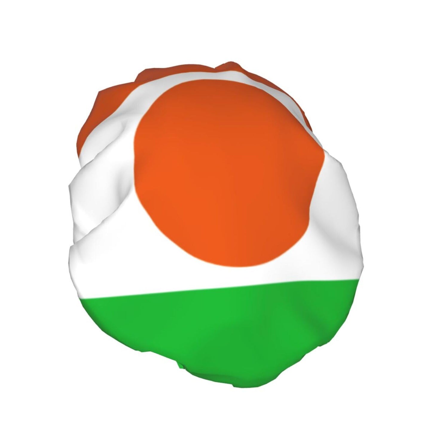 Niger Flag Prints Shower Cap Double Layer Lined Waterproof Bathing Shower Hat Beauty and Personal Care Hayyett