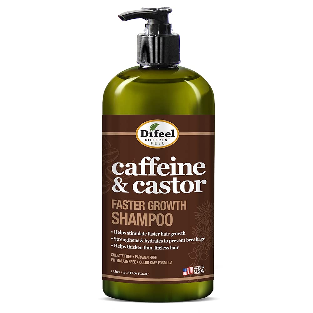 Difeel Caffeine & Castor Shampoo, Conditioner and Hair Growth Oil Set - with Shampoo, Conditioner, and Hair Oil Beauty & Personal Care Difeel