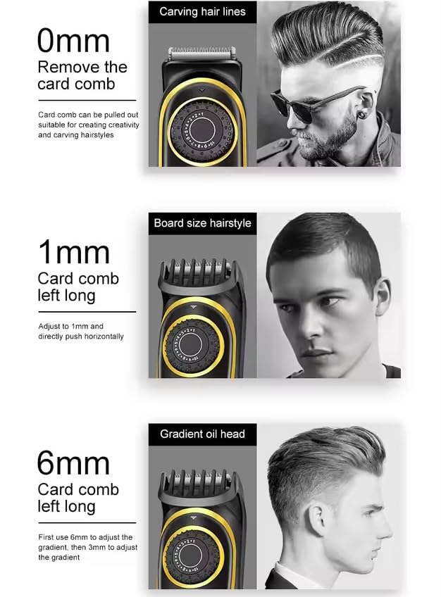QDKVTNDJZ Electric Hair Clippers 10 Gear Adjustable Professional Barber Cutting Machine Wet and Dry Haircut Beard Trimmer Razor Beauty and Personal Care QDKVTNDJZ