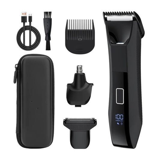 EWKYLSEM Men's 3-in-1 LCD Digital Body Hair Trimmer Automatic Shaver Powerful Clipper, Deep Cleaning Nose Beauty and Personal Care EWKYLSEM