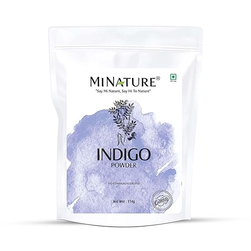 Natural Indigo Powder - 114g (4 oz) -Indigofera Tinctoria, Rajasthani Indigo Powder for hair dye, Natural hair color by mi nature Beauty & Personal Care minature