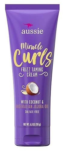 Aussie Miracle Curls Frizz Taming Cream 6.8 Ounce (Coconut & Jojoba Oil) (2 Pack) Beauty & Personal Care Aussie