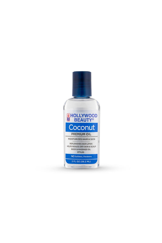 Hollywood Beauty Coconut Hair Oil, 2 oz - Moisturizes Hair & Skin, Replenishes Hair Lipids, Body & Massage Oil, Relieves Scalp Dryness, Reduces Beauty & Personal Care Hollywood Beauty