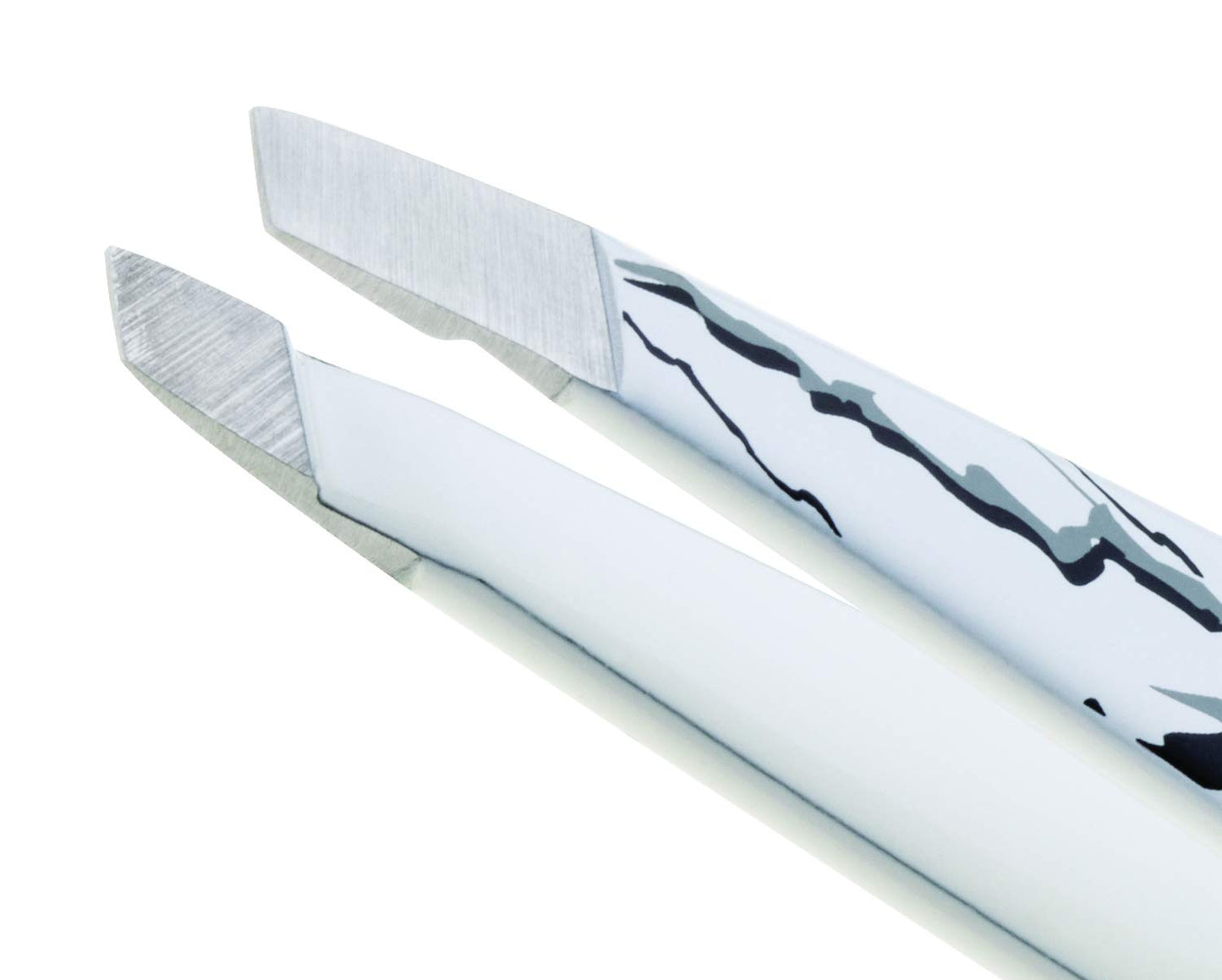 Tweezerman Mini Slant Tweezer - Tweezers For Eyebrows, Travel Tweezers For Eyebrows, Facial Hair, Ingrown Hair (Marble) Beauty and Personal Care Tweezerman