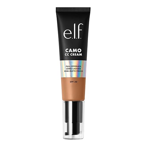 e.l.f. Camo CC Cream, SPF 30 Color-Correcting Medium-To-Full Coverage Face Foundation, Delivers An Airbrushed Finish, Vegan , Tan 460 W Beauty & Personal Care e.l.f.