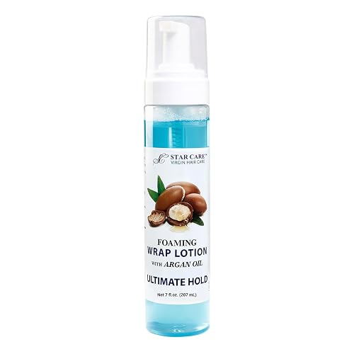 STAR CARE Foaming Wrap Lotion with Argan Oil Moisturizing Styling Foam for Long-Lasting Control, Volume & Shine for Natural Hair Lightweight Beauty & Personal Care STAR CARE