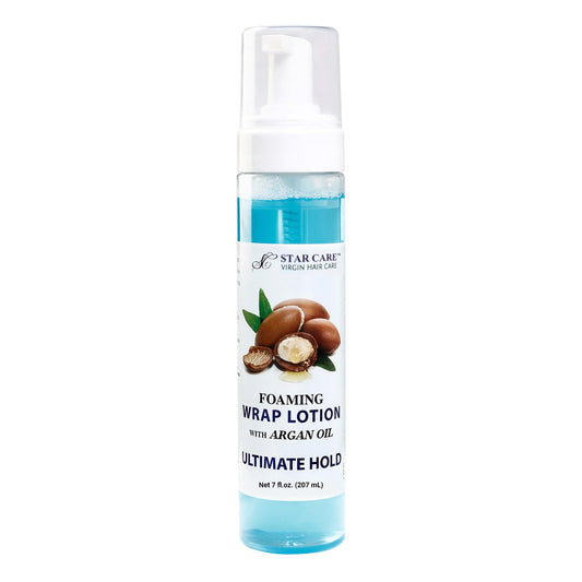 STAR CARE Foaming Wrap Lotion with Argan Oil Moisturizing Styling Foam for Long-Lasting Control, Volume & Shine for Natural Hair Lightweight Beauty & Personal Care STAR CARE