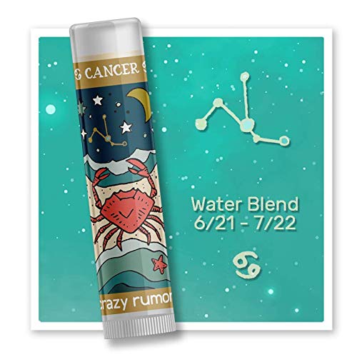 Crazy Rumors Cancer Zodiac All Natural, Plant Based Lip Balm to Moisturize and Nourish your Lips - Water Blend (Tropical Mango, Citrus Lemon, Beauty and Personal Care Crazy Rumors