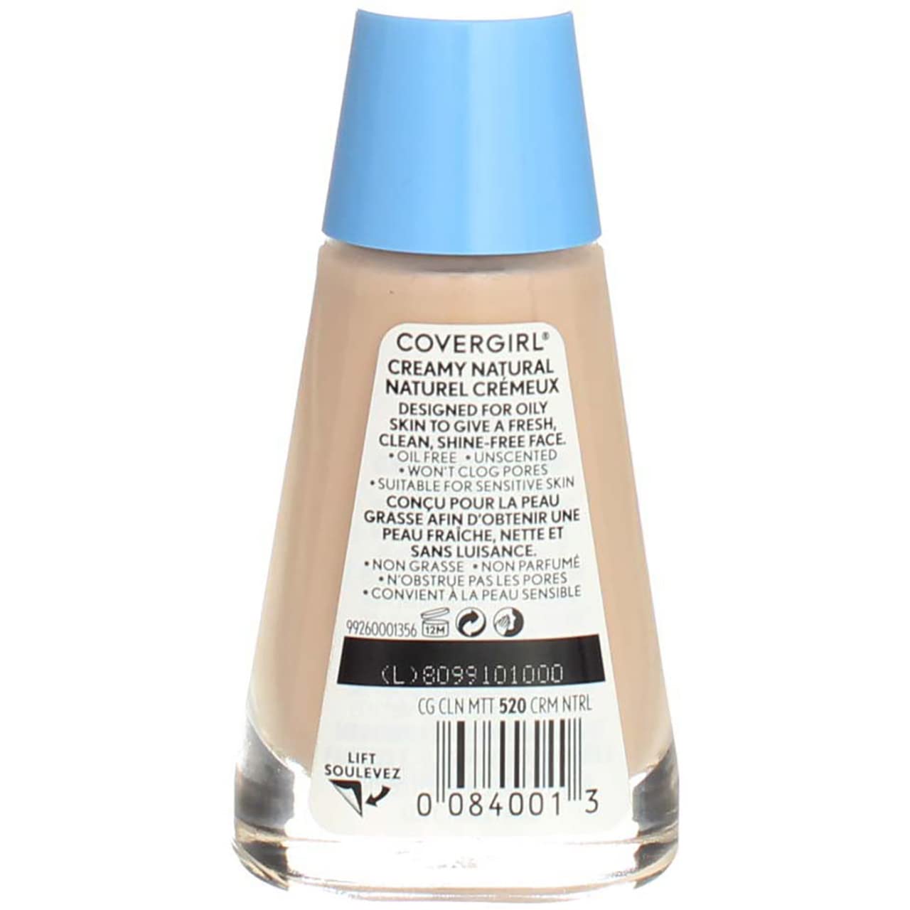 CoverGirl Clean Oil Control Liquid Makeup, Creamy Natural 520 1 fl oz (30 ml) Beauty & Personal Care COVERGIRL