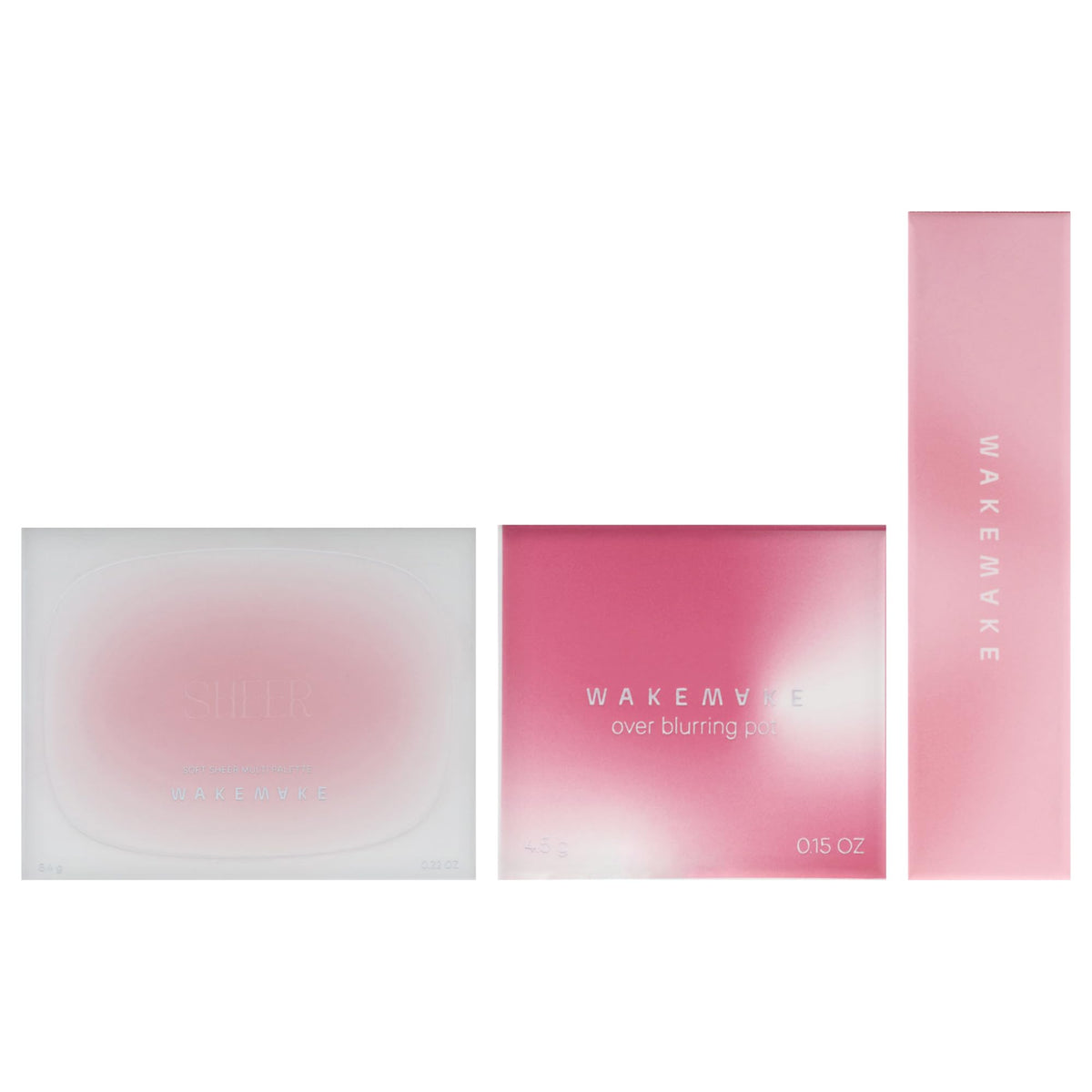 Wakemake Kit by Wakemake for Women - 3 Pc Kit 0.22oz Makeup - 02 Lasy Rose, 0.15oz Makeup - 07 Mauve Pink, 0.12oz Lipstick - 05 Narrative