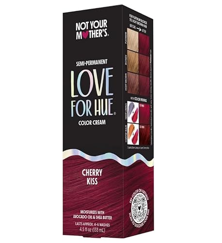 Not Your Mother's Love For Hue Semi-Permanent Hair Color Cream, Cherry Kiss, 4.5 fl oz / 133 ml Beauty & Personal Care Not Your Mother's