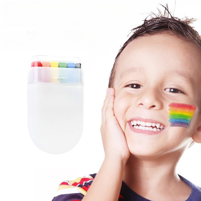 Foukvuid 6-Color Rainbow Face Paint, Body Painting Oil Paint for Halloween, World Cup, Festival, Party Beauty & Personal Care Foukvuid