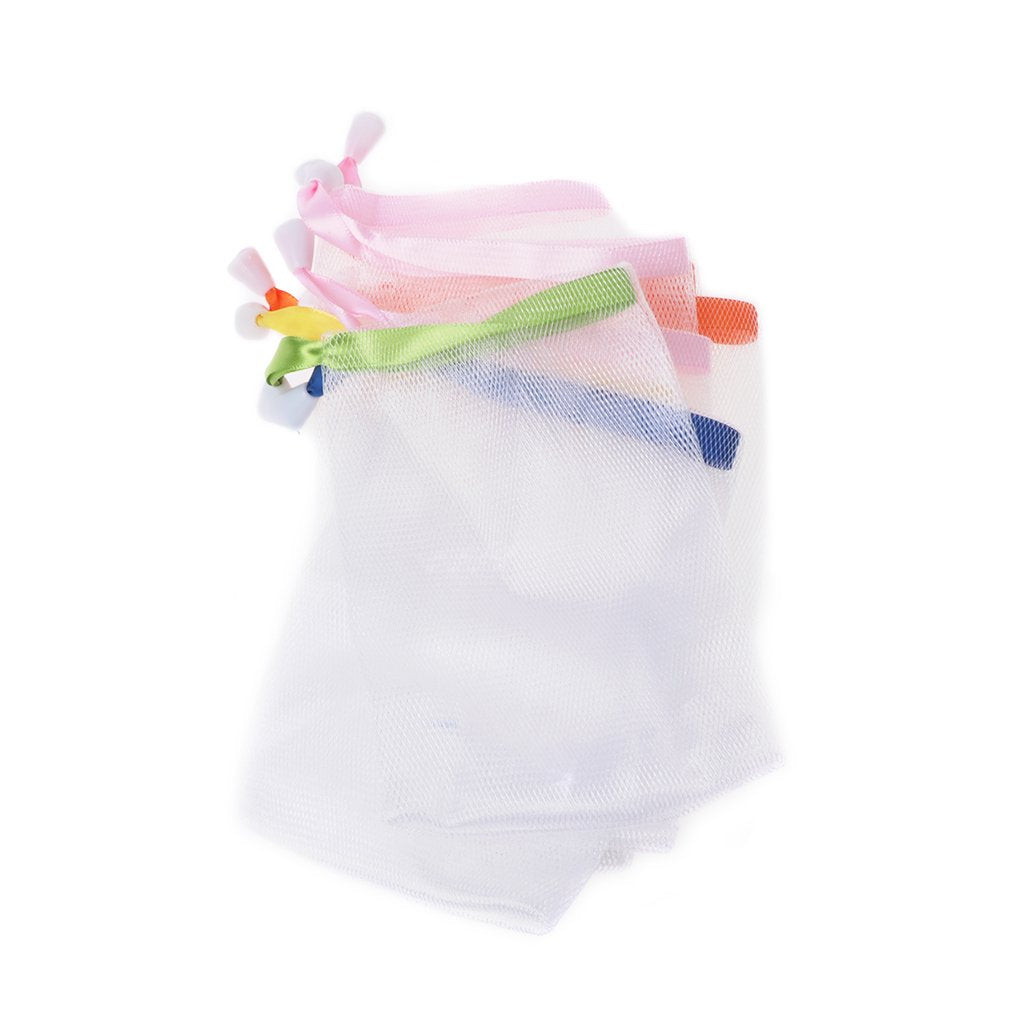 Soap Foaming Bags 10 Pcs Bubble Foam Net Bath Gloves Bathroom Shower Face Care Beauty and Personal Care Psdndeww