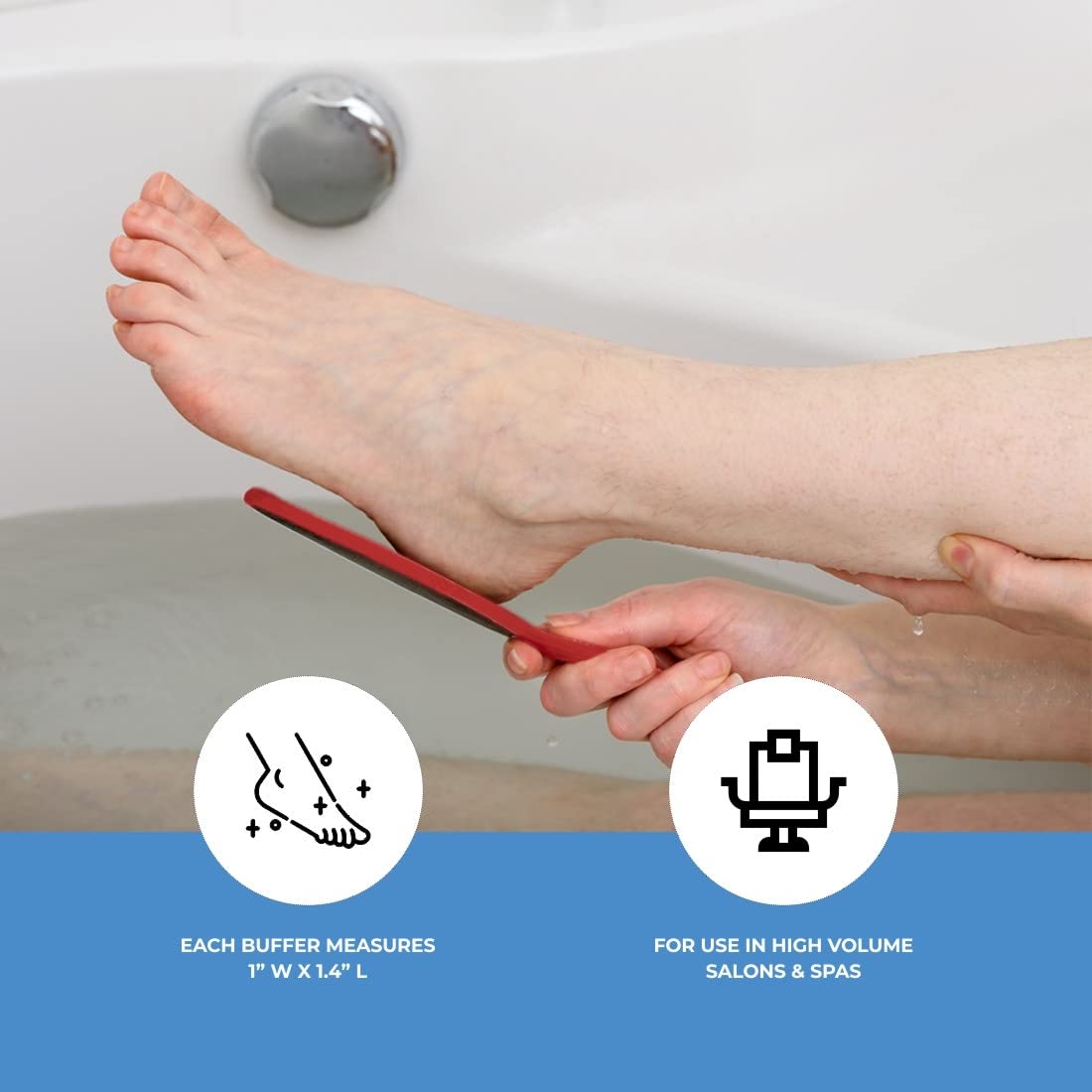 ForPro Professional Collection Red Panda Foot File, 60/100 Grit, Double-Sided Pedicure File for Feet and Heels, 10.5” L (Pack of 6) Beauty & Personal Care ForPro Professional Collection