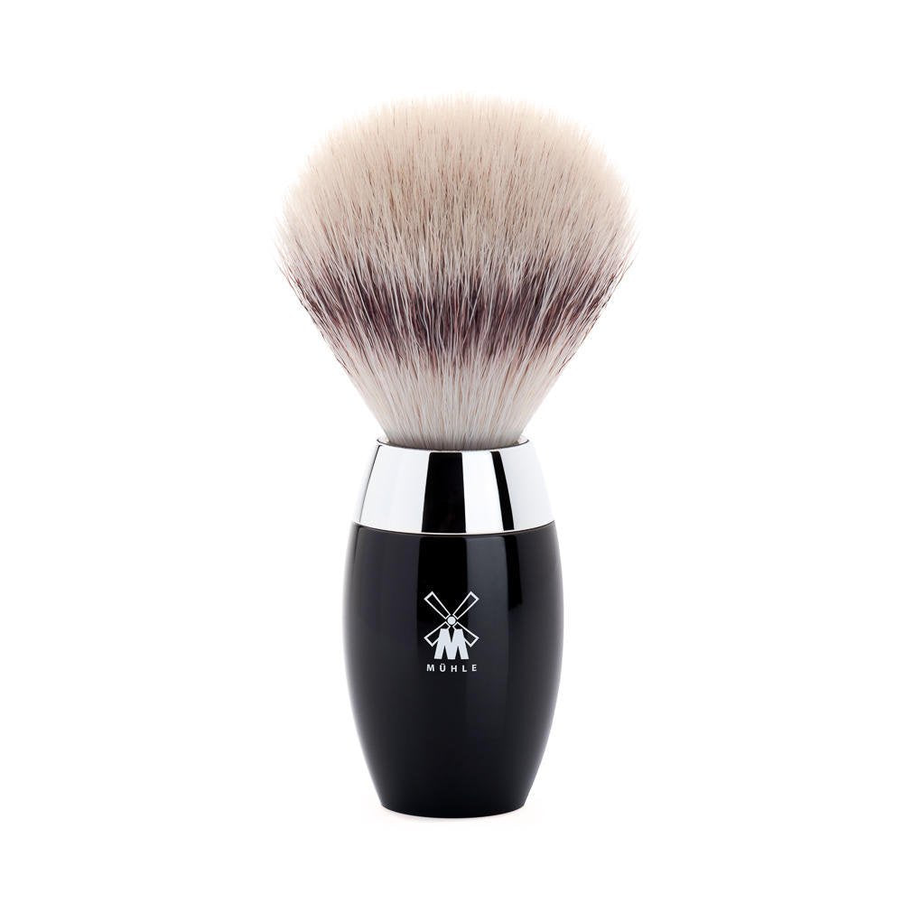 MÜHLE KOSMO Black Silvertip Fiber Shaving Brush - Synthetic Luxury Shave Brush for Men, Rich Lather Beauty and Personal Care MÜHLE