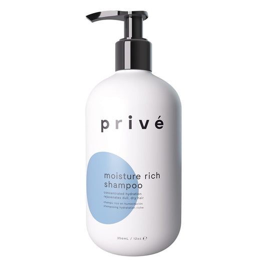 Prive Moisture Rich Shampoo - Extreme Hydration- Infused with Shea Butter - Great for All Hair Types - Color Safe (12 oz) Beauty & Personal Care Prive