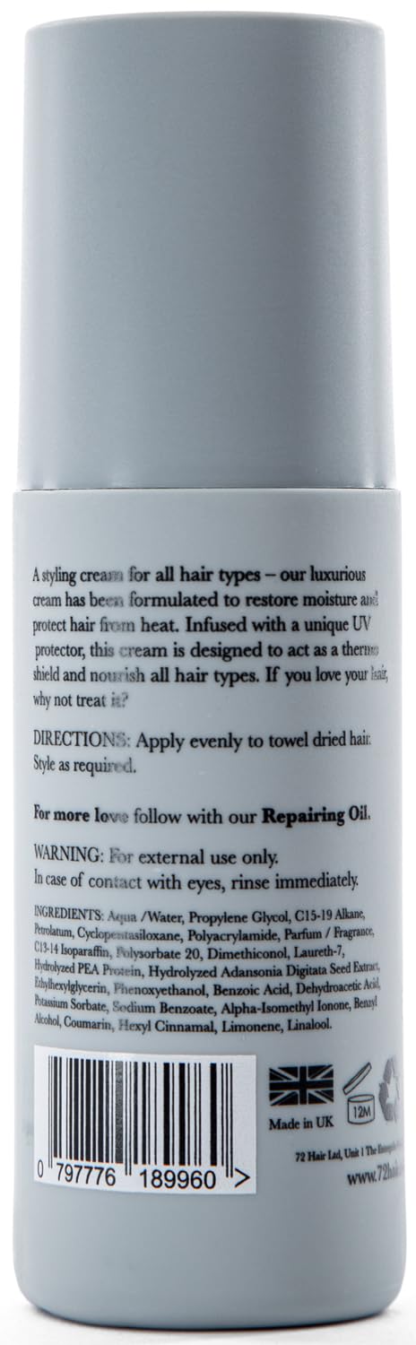 72 Hair Blow Dry Cream Anti Frizz Heat Protection Beauty & Personal Care 72