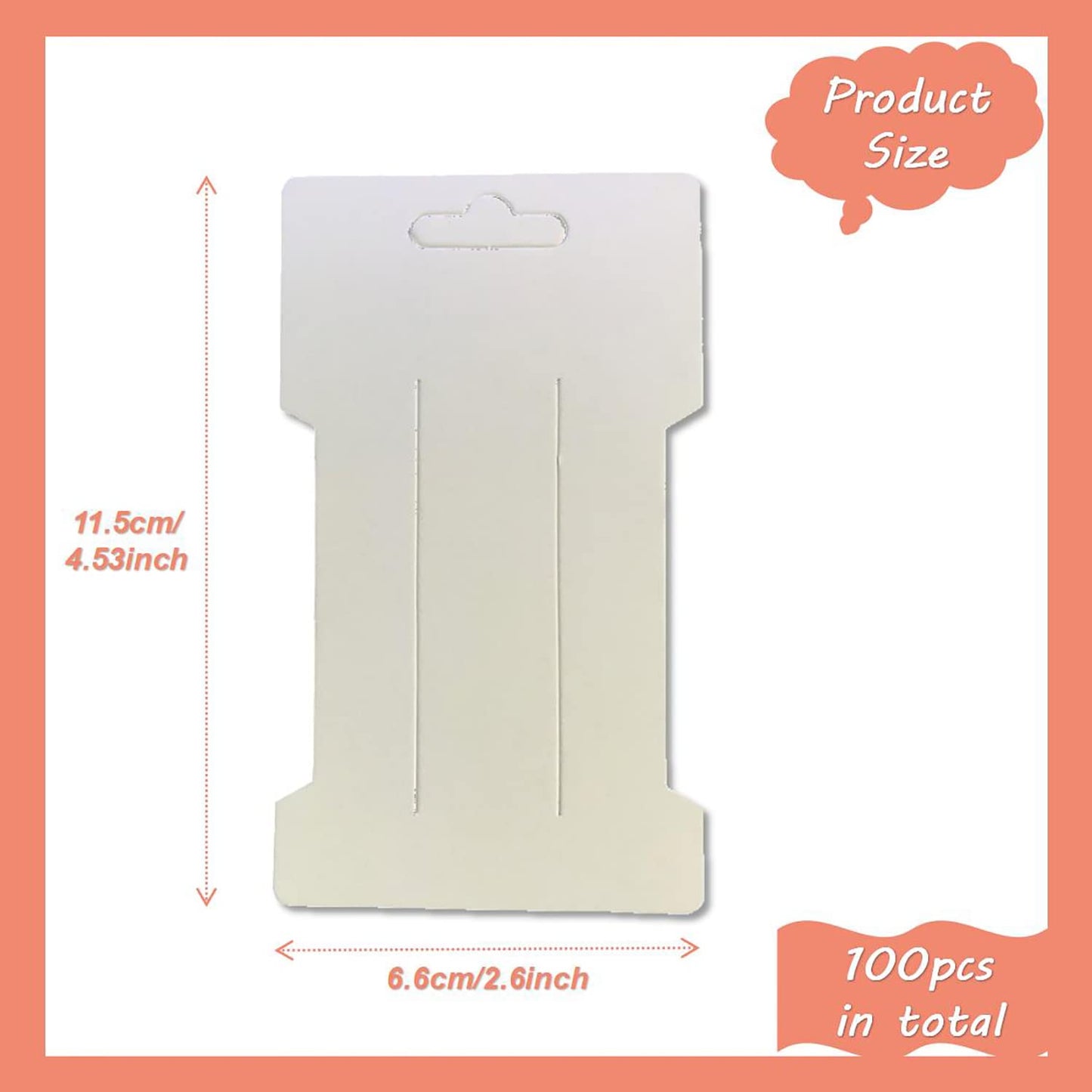 Doromy Kraft Paper Hair Clip Holders - 100 Packs Rectangular Bow Barrettes Jewelry Display Cards 6.6X11.5cm for Organizing and Packaging Beauty & Personal Care Doromy