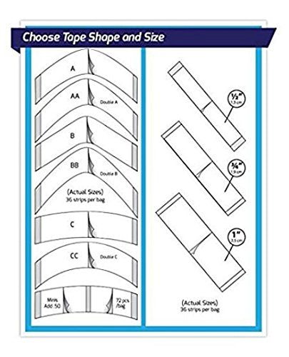 Walker Tape This Side to Base, Hypoallergenic Daily Wear Tape, Low Residue, Fragile System Adhesive 36 PCS/PKG (A)