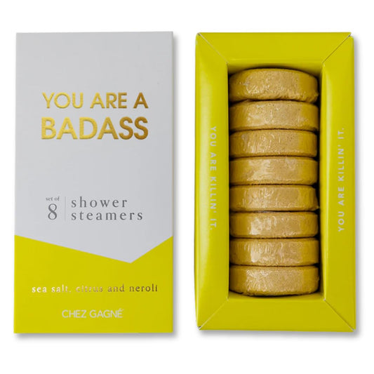 Aromatherapy Shower Steamers - You are A Badass - Sea Salt Citrus + Neroli, Set of 8 - Vegan, Cruelty-Free, Made in USA - Paraben, Sulfate Beauty and Personal Care Chez Gagné
