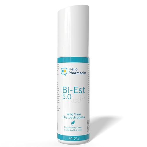 HelloPharmacist BiEst 5.0 Beauty Cream - New Smoother Cream Formula - Hyaluronic Acid - 3 oz - Made in USA Beauty & Personal Care HelloPharmacist