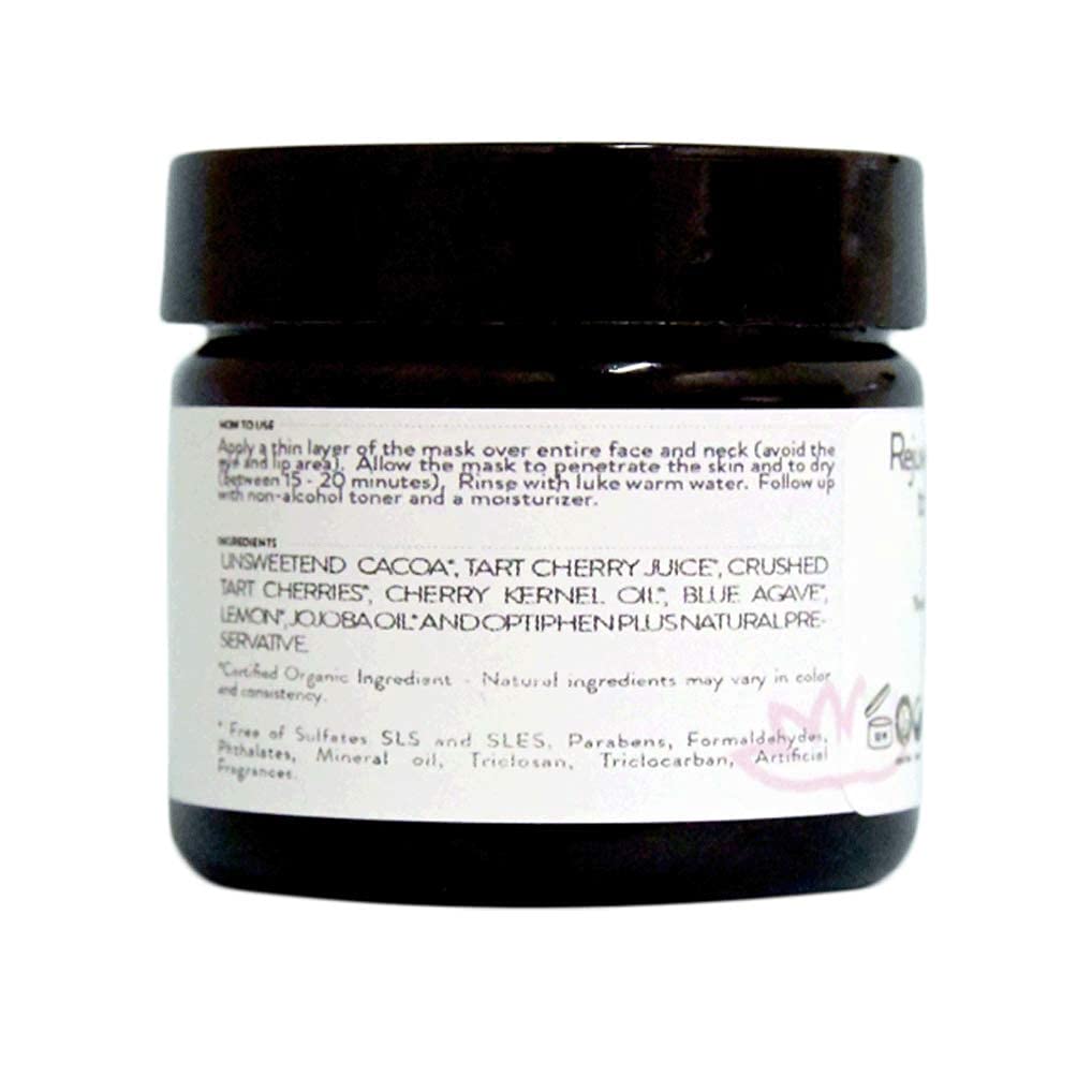 Simply Radiant Beauty Glimmer Goddess Organic Exfoliating Chocolate Cherry Face Mask, Hydrates and Brightens Facial Skin 2 oz Beauty & Personal Care Simply Radiant Beauty