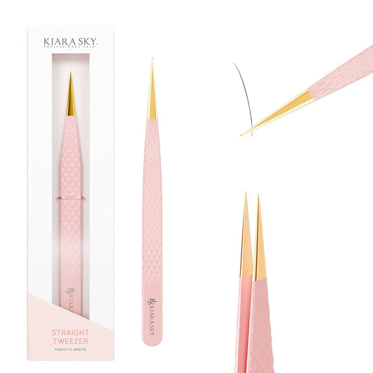 KIARA SKY LASH Tweezer for Eyelash Extensions - Precision Fiber Tip Grip - Volume, Mega Volume, and Lash Removal Fills - Comfortable Ergonomic Design Beauty and Personal Care KIARA SKY