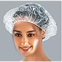 100 Pcs Disposable Plastic Shower Caps Clear Elastic Thick Bath Cap For Women Spa,Home Use,Hotel and Hair Salon Beauty & Personal Care KINGLAKE