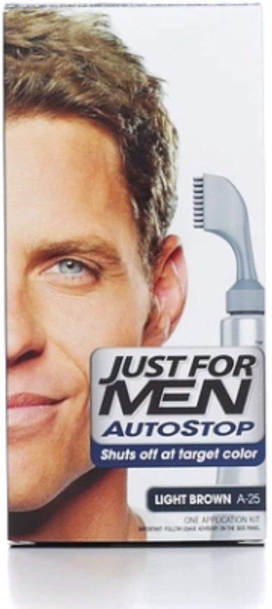 JUST FOR MEN Men AutoStop Foolproof Haircolor, Light Brown A-25 1 Kit (Pack of 8) Beauty & Personal Care Just for Men