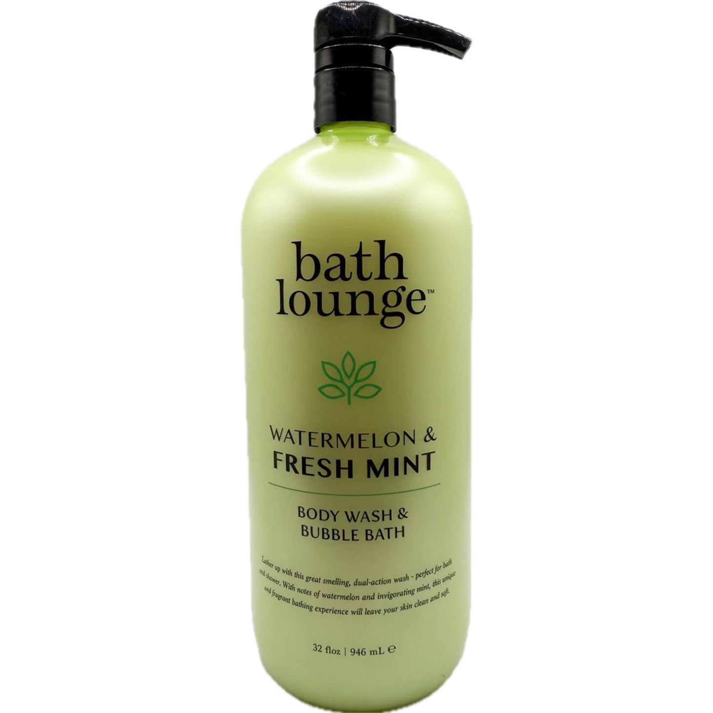 Bath Lounge Watermelon & Fresh Mint Body Wash and Bubble Bath, 32 fl oz, Dual-Action Formula Beauty & Personal Care Bath Lounge
